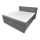 Letto imbottito regolabile elettricamente con materassi e topper HELEN 180x200 cm grigio