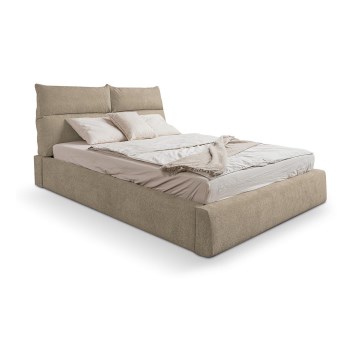 Letto imbottito senza materasso BASIL 180x200 cm beige