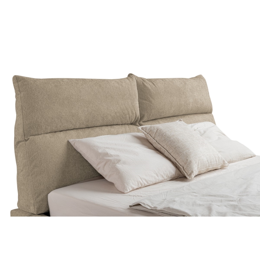 Letto imbottito senza materasso BASIL 180x200 cm beige