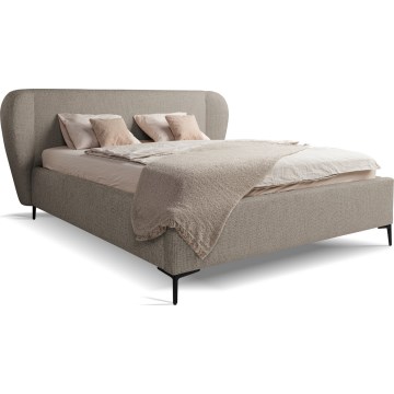 Letto imbottito senza materasso DALIA 160x200 cm grigio