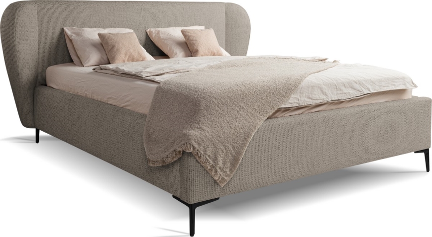 Letto imbottito senza materasso DALIA 160x200 cm grigio