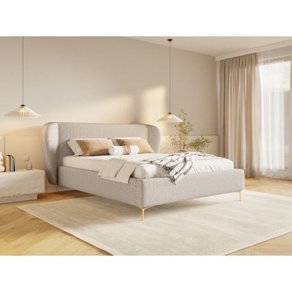 Letto imbottito senza materasso DALIA 160x200 cm Grigio