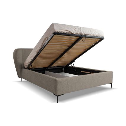 Letto imbottito senza materasso DALIA 160x200 cm grigio