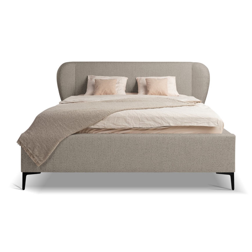 Letto imbottito senza materasso DALIA 160x200 cm grigio