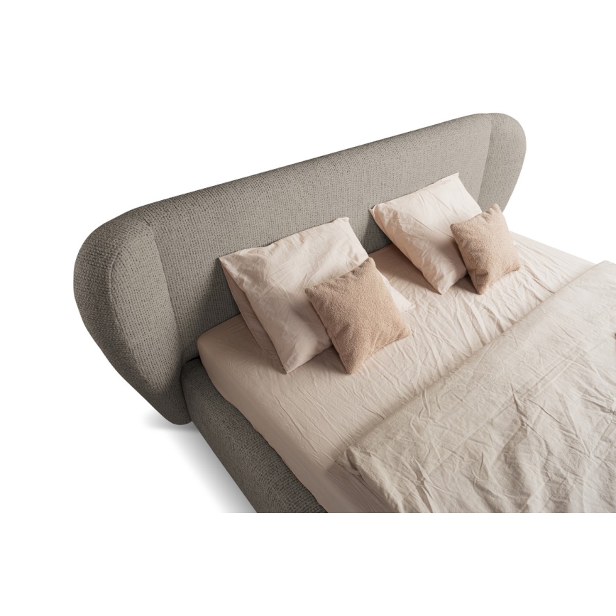 Letto imbottito senza materasso DALIA 160x200 cm grigio