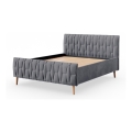 Letto imbottito senza materasso FLORA 180x200 cm grigio