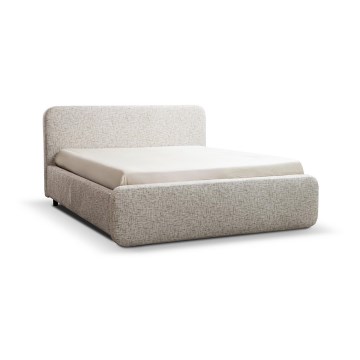 Letto imbottito senza materasso LAJLA 160x200 cm beige