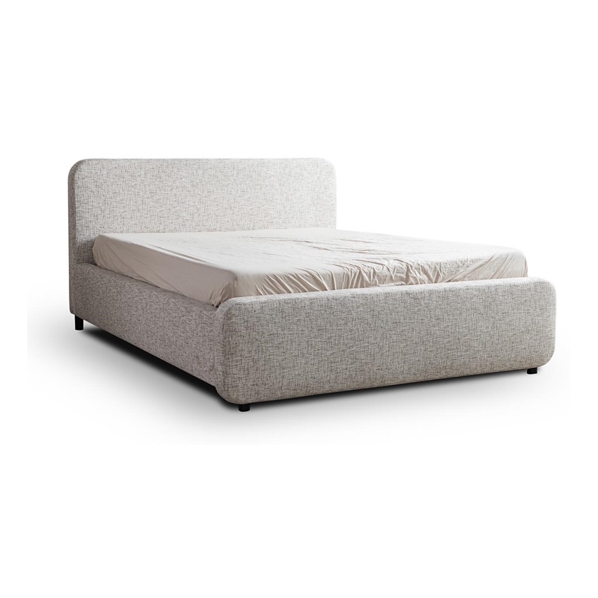 Letto imbottito senza materasso LAJLA 160x200 cm beige