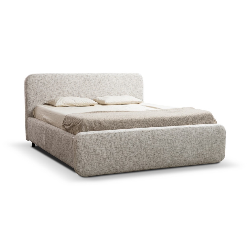 Letto imbottito senza materasso LAJLA 160x200 cm beige