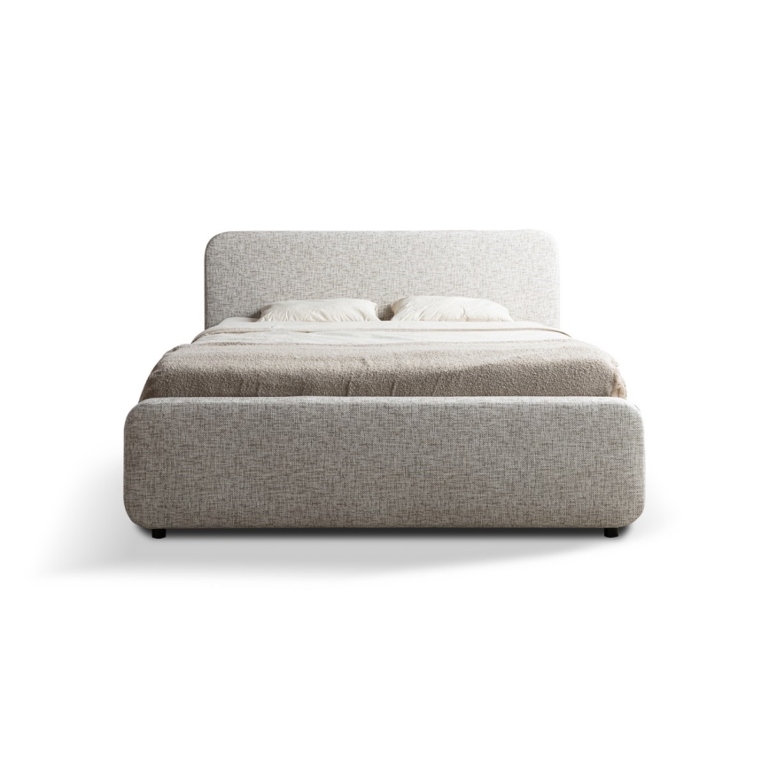 Letto imbottito senza materasso LAJLA 180x200 cm beige