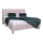 Letto imbottito VIOLET 160x200 cm con materasso e contenitore, beige