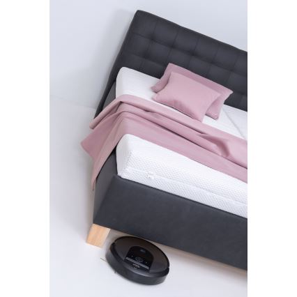 Letto imbottito VIOLET 160x200 cm con materasso e pratico contenitore, antracite