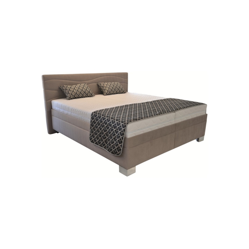 Letto imbottito WINDSOR 180x200 cm senza materasso, beige