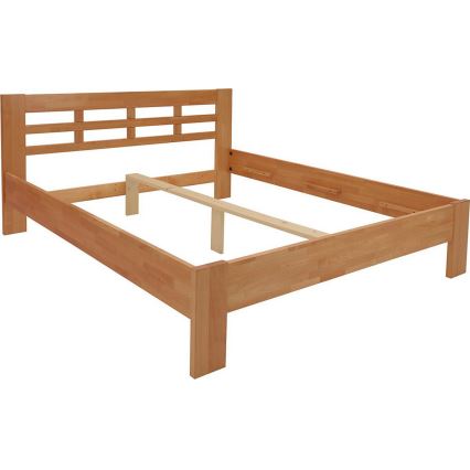 Letto matrimoniale in legno massiccio ANGELA 180x200 cm finitura noce