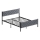 Letto matrimoniale in metallo KAROM 120x200 cm, grigio, portata massima 120 kg