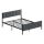 Letto matrimoniale in metallo LUNOR 120x200 cm antracite, portata massima 120 kg