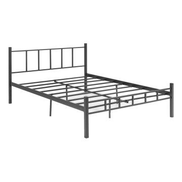 Letto matrimoniale in metallo ORMEL 120x200 cm, nero, portata massima 120 kg