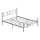 Letto matrimoniale in metallo PIRON 140x200 cm, bianco, portata massima 200 kg