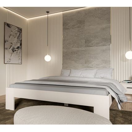Letto matrimoniale PIROA 180x200 cm beige