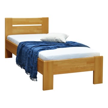 Letto singolo AMBER 90x200 cm in noce chiaro