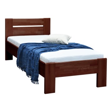 Letto singolo AMBER 90x200 cm noce scuro