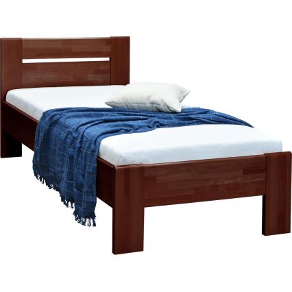 Letto singolo AMBER 90x200 cm noce scuro