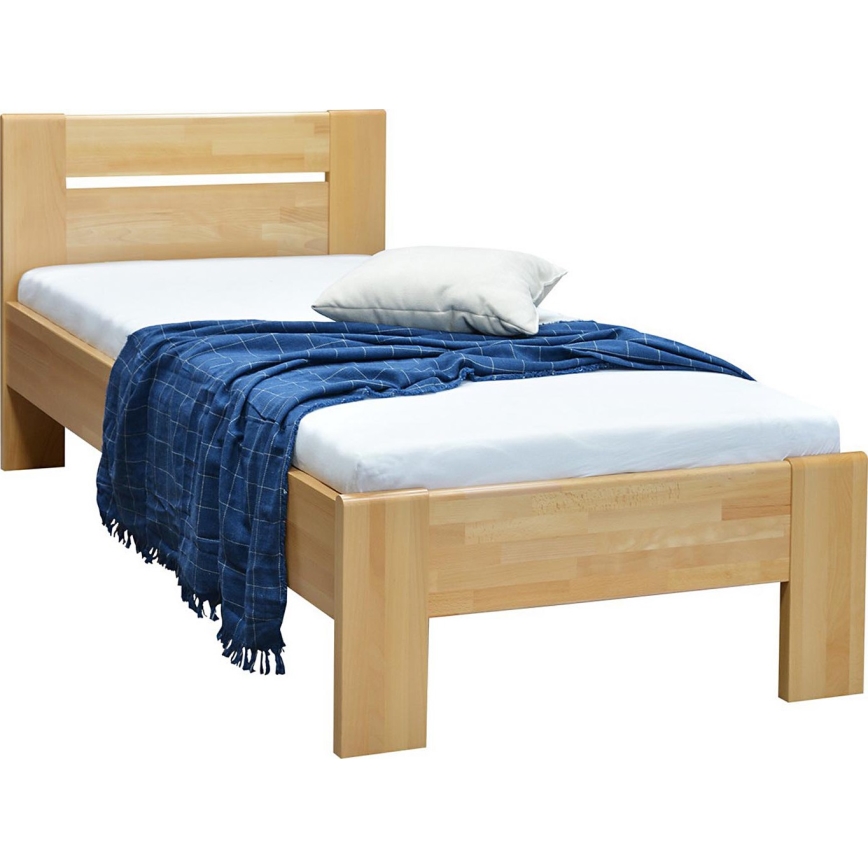 Letto singolo AMBER in legno massello di faggio 90x200 cm