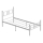 Letto singolo in metallo PIRON 90x200 cm, bianco, portata 120 kg