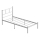 Letto singolo in metallo ROVAN 90x200 cm, bianco, portata massima 120 kg