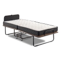 Letto singolo pieghevole in metallo con materasso HERON 90x204 cm bianco