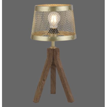 Leuchten Direkt 11423-60 - Lampada da tavolo FREDERIK 1xE27/60W/230V mango