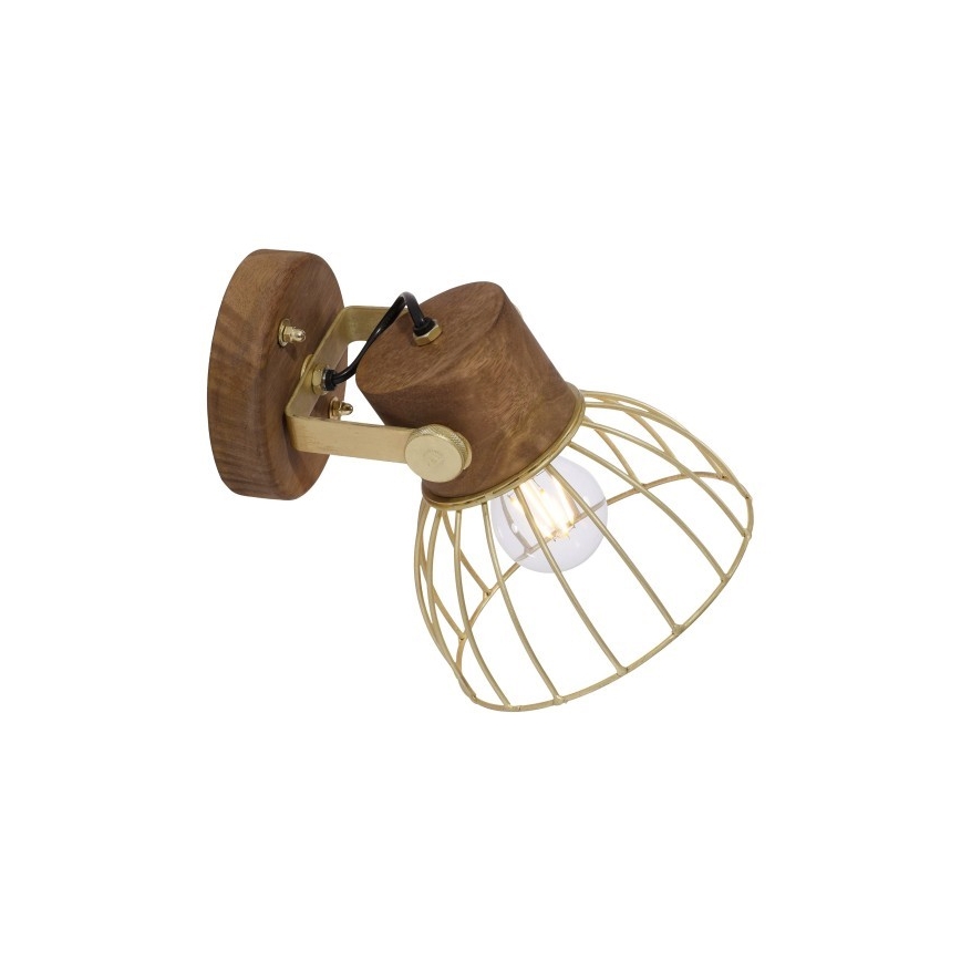 Leuchten Direkt 11486-60 - Faretto da parete ALAMI 1xE27/25W/230V mango