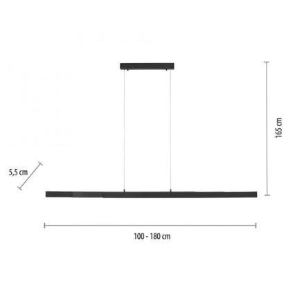 Leuchten Direkt 11660-13 - LED Regolabile lampadario su filo LUZI 3xLED/13W/230V nero