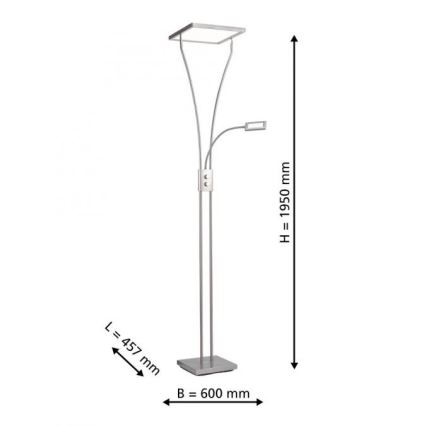 Leuchten Direkt 11722-55 - Lampada LED dimmerabile MARIAN LED/25W/230V + LED/3,6W