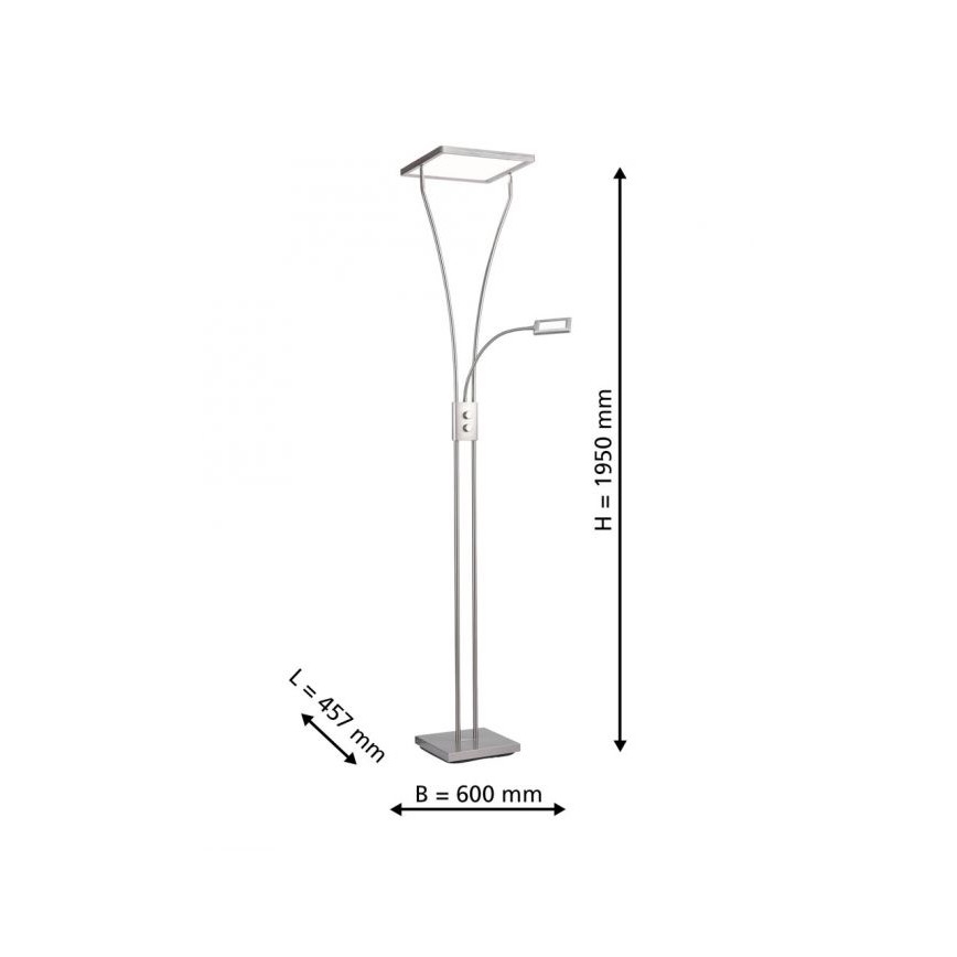 Leuchten Direkt 11722-55 - Lampada dimmerabile a LED MARIAN LED/33,5W/230V + LED/3,6W