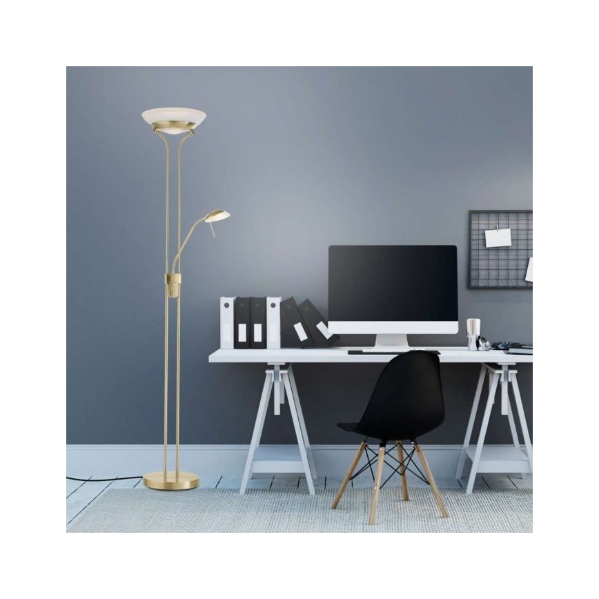 Leuchten Direkt 11730-60 - Lampada LED da terra dimmerabile ZAHARA LED/16W/230V + LED/5W