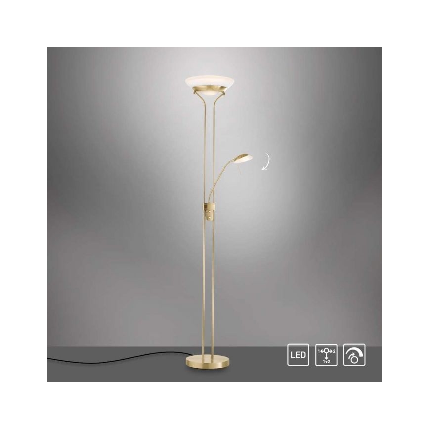Leuchten Direkt 11730-60 - Lampada LED da terra dimmerabile ZAHARA LED/16W/230V + LED/5W