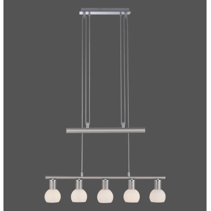 Leuchten Direkt 11939-55 - Lampadario su filo BENEDIKT 5xE14/40W/230V