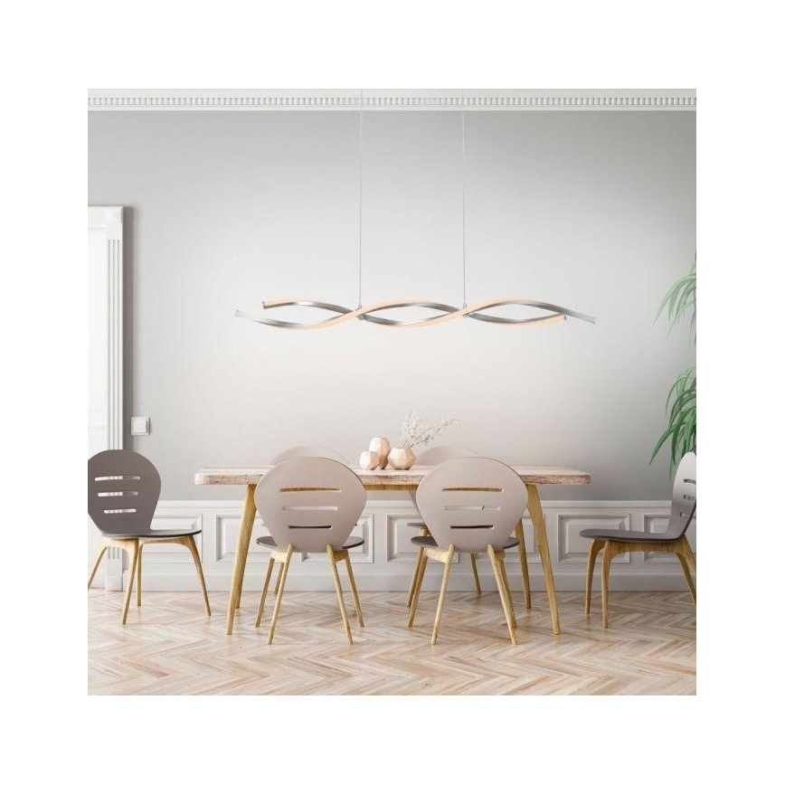 Leuchten Direkt 11994-55 - Lampadario LED RGB Dimmerabile su corda SWING 2xLED/8,5W/230V 2700-5000K + telecomando