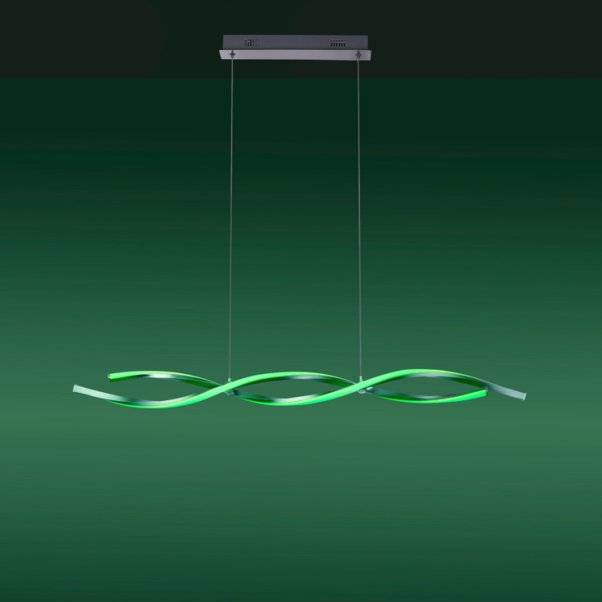 Leuchten Direkt 11994-55 - Lampadario LED RGB Dimmerabile su corda SWING 2xLED/8,5W/230V 2700-5000K + telecomando