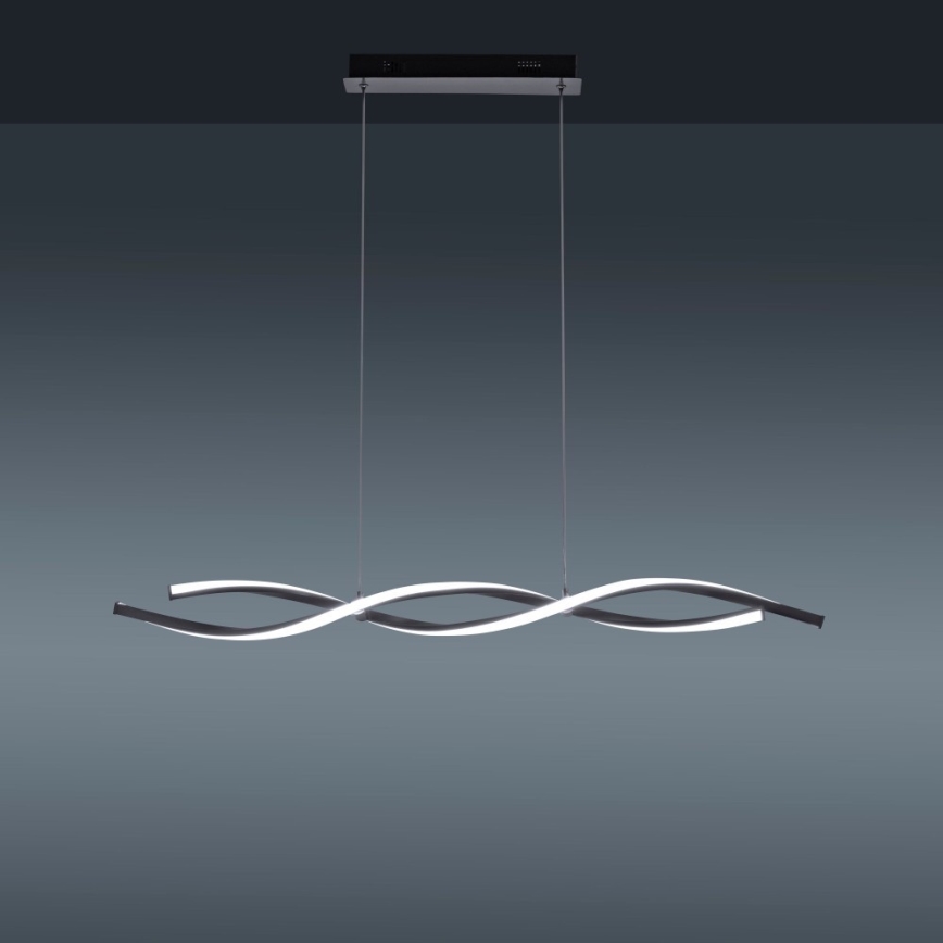 Leuchten Direkt 11994-55 - Lampadario LED RGB Dimmerabile su corda SWING 2xLED/8,5W/230V 2700-5000K + telecomando