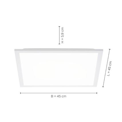 Leuchten Direkt 12201-16 - Plafoniera LED FLAT LED/22W/230V