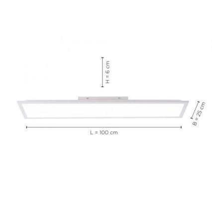 Leuchten Direkt 12204-16 - Plafoniera LED FLAT LED/24W/230V