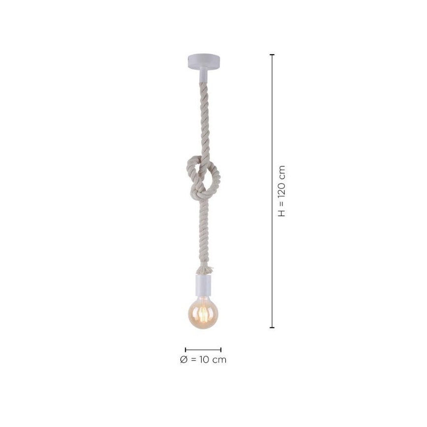 Leuchten Direkt 13572-16 - Lampadario su filo DIY 1xE27/10W/230V bianco
