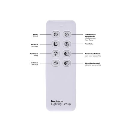 Leuchten Direkt 14017-55 - Plafoniera LED dimmerabile IVEN 2xLED/20W/230V + telecomando