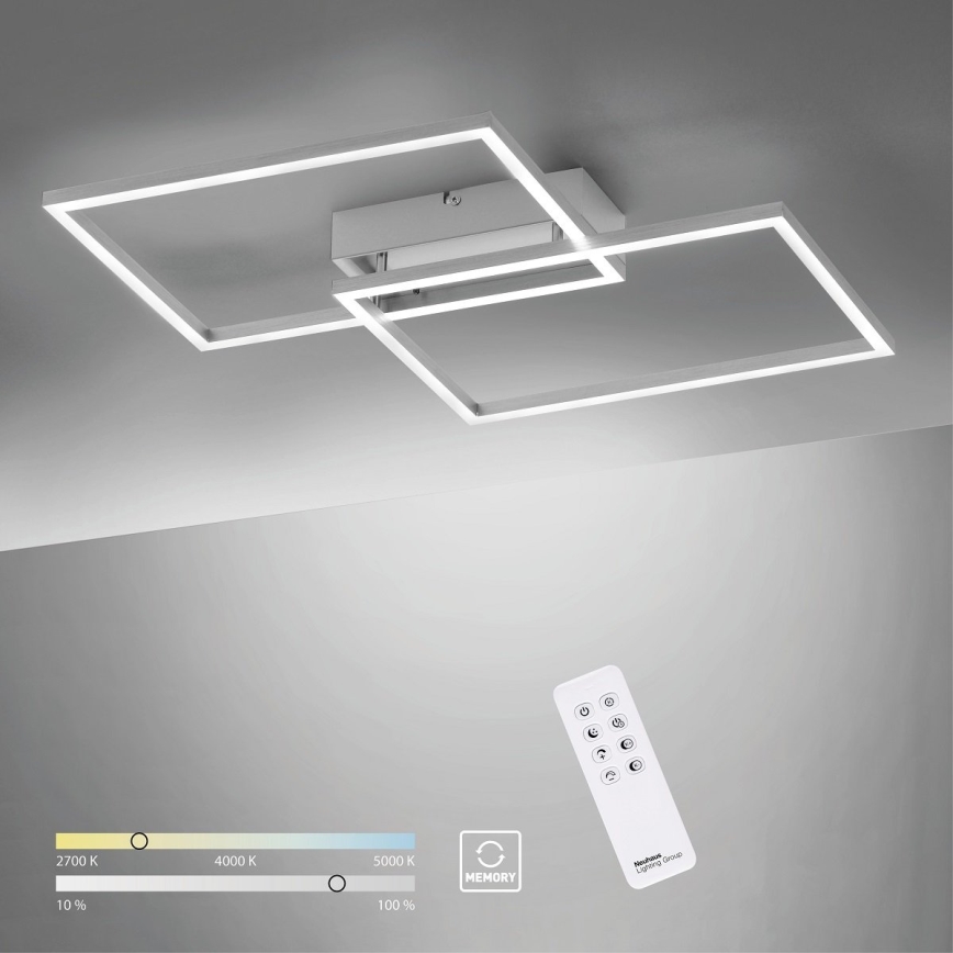 Leuchten Direkt 14018-55 - Lampadario a plafone LED dimmerabile IVEN 2xLED/15W/230V + telecomando