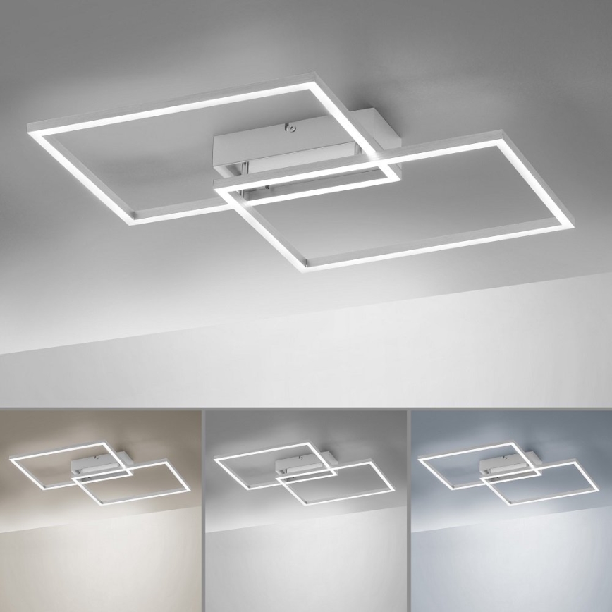 Leuchten Direkt 14018-55 - Lampadario a plafone LED dimmerabile IVEN 2xLED/15W/230V + telecomando
