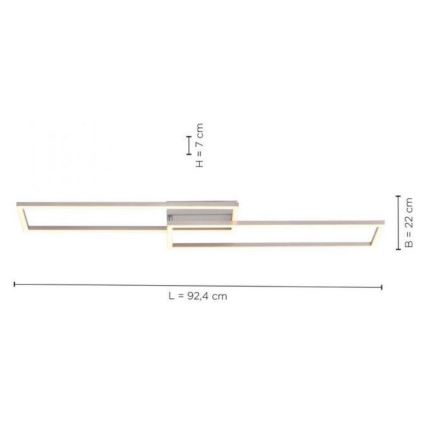 Leuchten Direkt 14023-55 - Lampadario LED da superficie dimmerabile IVEN 2xLED/15,1W/230V