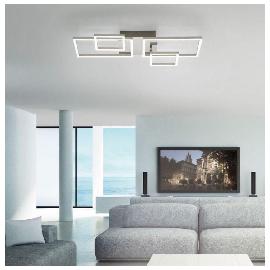 Leuchten Direkt 14030-55 - Lampadario LED da superficie IVEN 2xLED/12W/230V + 2xLED/5,5W