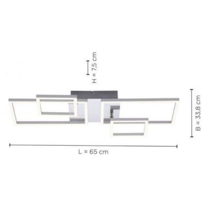 Leuchten Direkt 14030-55 - Lampadario LED da superficie IVEN 2xLED/12W/230V + 2xLED/5,5W